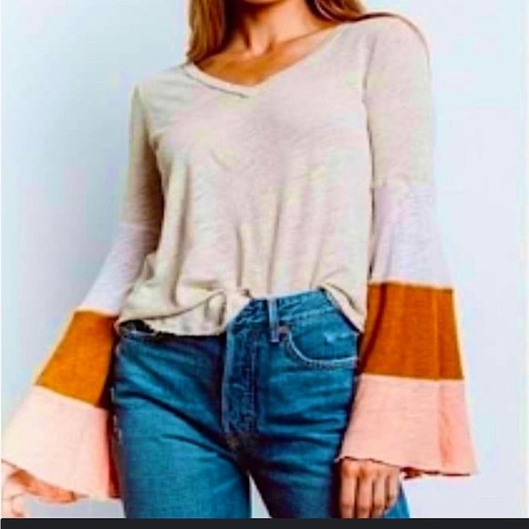 Weekend sale!! We the free bell sleeve shirt - Picture 2 of 5